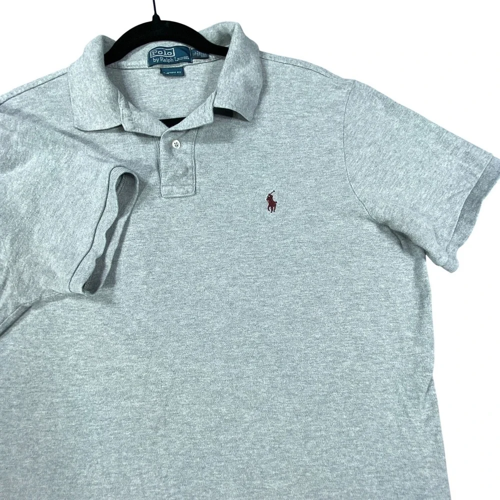 Vintage Polo Ralph Lauren Shirt Mens XL Grey‎ Classic Fit Golf All Cotton Preppy